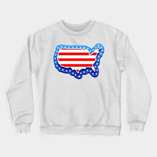 🔥 🇺🇸 4th of July Map 🇺🇸 🔥 Crewneck Sweatshirt